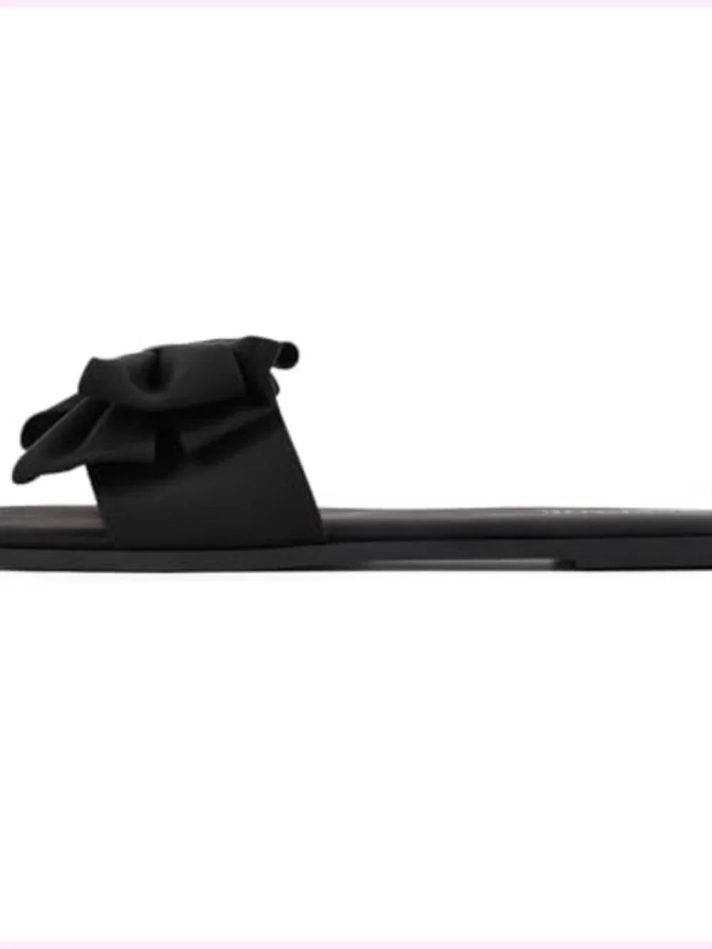 Women's Bow Flat Sandals Open Square Toe Comfortable Slide for Wedding Beach